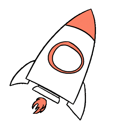 BambooLab giphyupload social media flying rocket Sticker