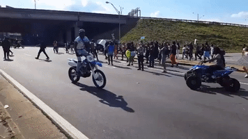 Motorcycles and Quad-Bikes Join Atlanta Protests Sparked by Deadly Police Shooting