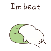 Tired Beat Sticker by catgrass