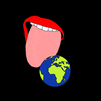 sawako_kabuki space earth universe lick GIF