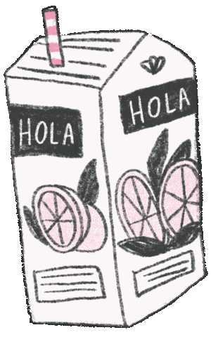 Orange Juice Hello Sticker