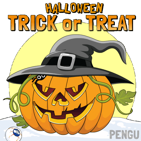 Trick Or Treat Halloween Sticker by Pudgy Penguins