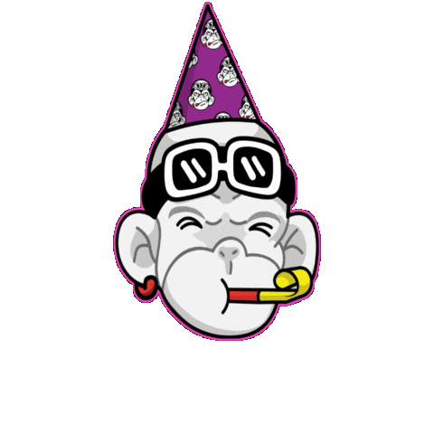 Turning Up Happy Birthday Sticker by Zhot