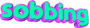 text sobbing Sticker