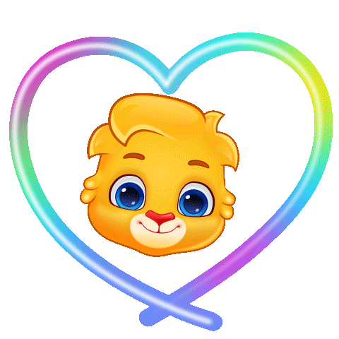 I Love You Hearts Sticker by Lucas and Friends by RV AppStudios
