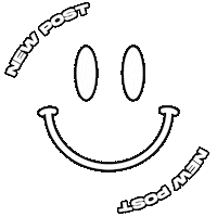 batoponz happy new new post face Sticker
