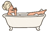 Girl Unwind Sticker by Carolynn