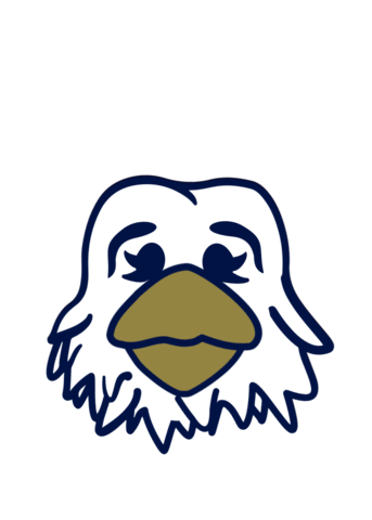 Gold Mind Blown Sticker by Georgia Southern University