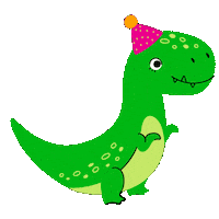 Happy Birthday Dinosaur Sticker