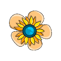 Flower Orange Sticker