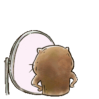 Happy Mirror Sticker by The Otter Space