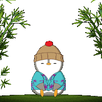 Breathe Inner Peace Sticker by Pudgy Penguins