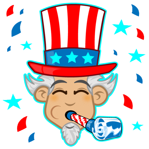 4Th Of July Fun Sticker by Pixel Parade App