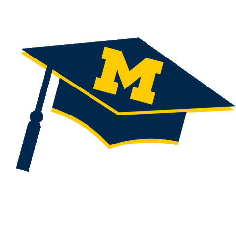 Graduation Cap Sticker by University of Michigan