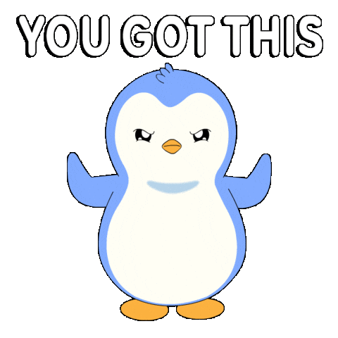 You Can Do It Sticker by Pudgy Penguins