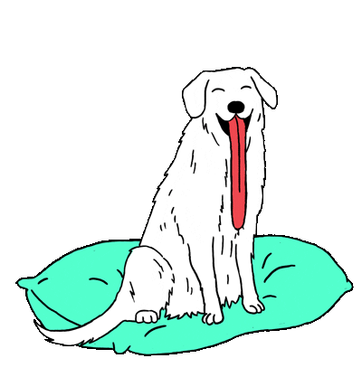 Dog Panting Sticker by Andrey Kasay
