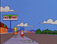bart simpson running GIF