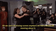 cecily strong oh we cant do kissing scenes anymore we had a whole hr meeting about it GIF by Saturday Night Live