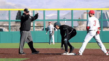 NevadaWolfPack happy celebration baseball high five GIF