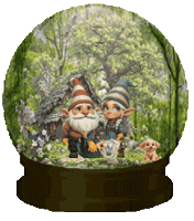 Snow Globe Gnomes Sticker