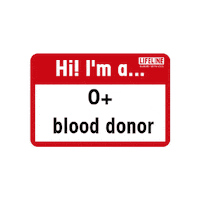 Donate Blood Donor Sticker by Lifeline Blood Services