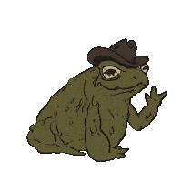 Kaylvalentinee hello frog cowboy toad Sticker