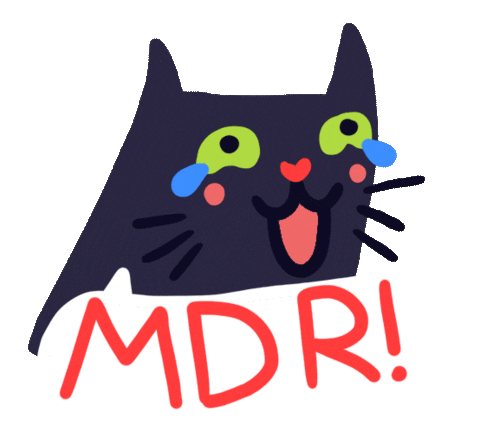 Cat Lol Sticker by Eledraws (Eleonore Bem)