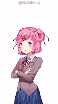 Head Pat Doki Doki Literature Club GIF