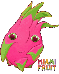 Tropical Fruit Dragonfruit Sticker by Miami Fruit