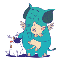 obahdesign design graphic design elephant verde Sticker