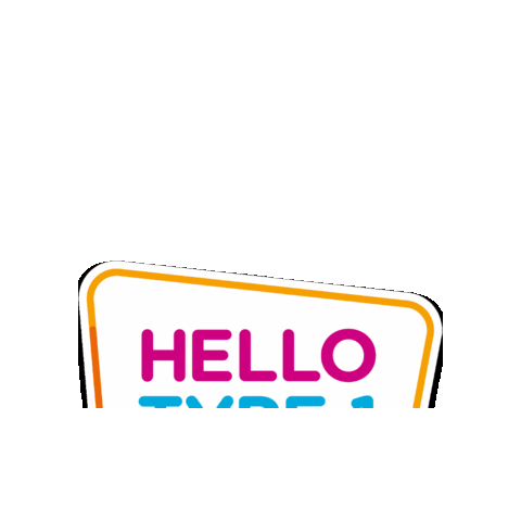 Hellotype1 Sticker by The Diabetic Survivor