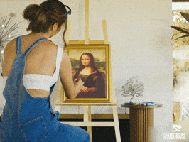 Mona Lisa Flirt GIF by TheSparkhouse