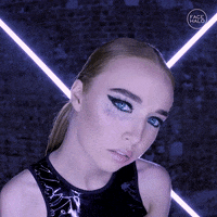 facehalo face eyes makeup neon GIF
