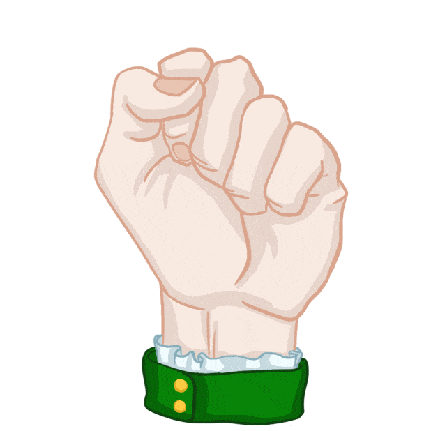 Hand Patrick Sticker by Stickerpacks.design
