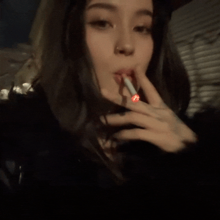 Cute Girl Smoking GIF