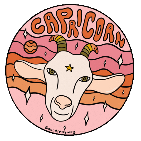 Zodiac Sign Vintage Sticker by Doodle by Meg