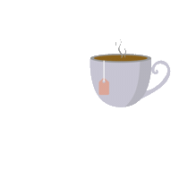 Tea Time Con Lina Sticker by lina tisdale