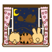 Night Time Waiting Sticker by Fuzzballs