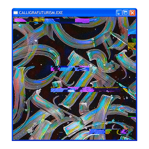 Pokras Calligrafuturism Sticker by POST-WEB