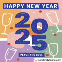 Peace And Love Nye GIF by sendwishonline.com