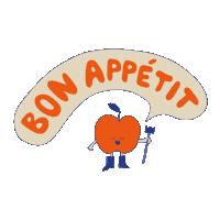 Bon Appetit Love Sticker by TINYCOTTONS