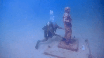 Disabled Veterans Dive to Clean Tampa Underwater War Memorial