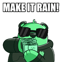 Make It Rain Cash Sticker by SuperVerse