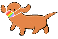 Dog Be Safe Sticker by Stefanie Shank