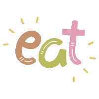annamonics typography hungry eat yum Sticker