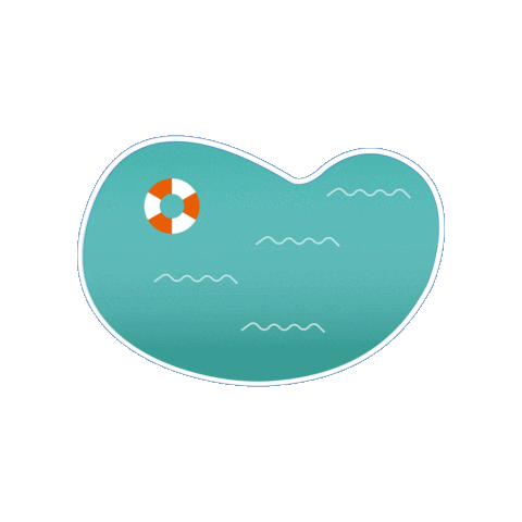 Dip In The Pool Swimming Sticker by Amy Jack