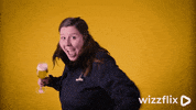 Wizzflix_ beer cheers yellow cheer GIF