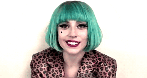 lady gaga kiss GIF