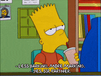bart simpson drinking GIF