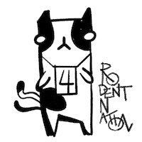 Nervous Bad Cat Sticker